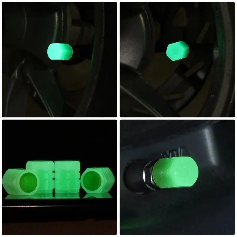 8PC GLOWING Valve Stem Caps