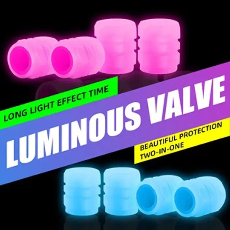 8PC GLOWING Valve Stem Caps