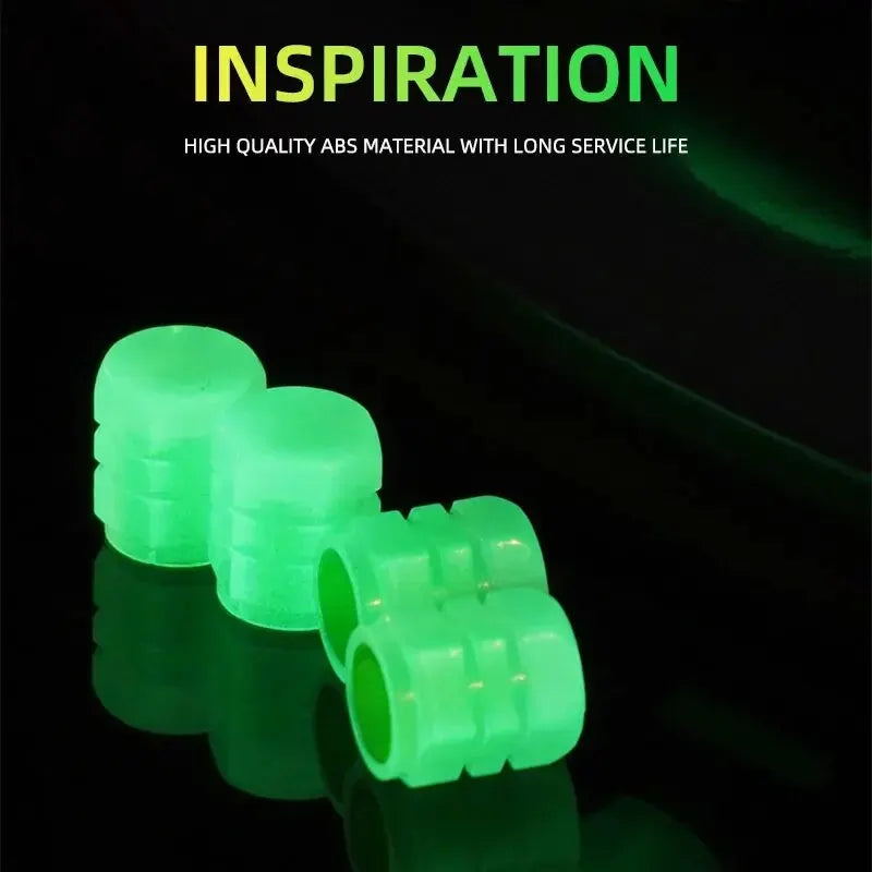 8PC GLOWING Valve Stem Caps
